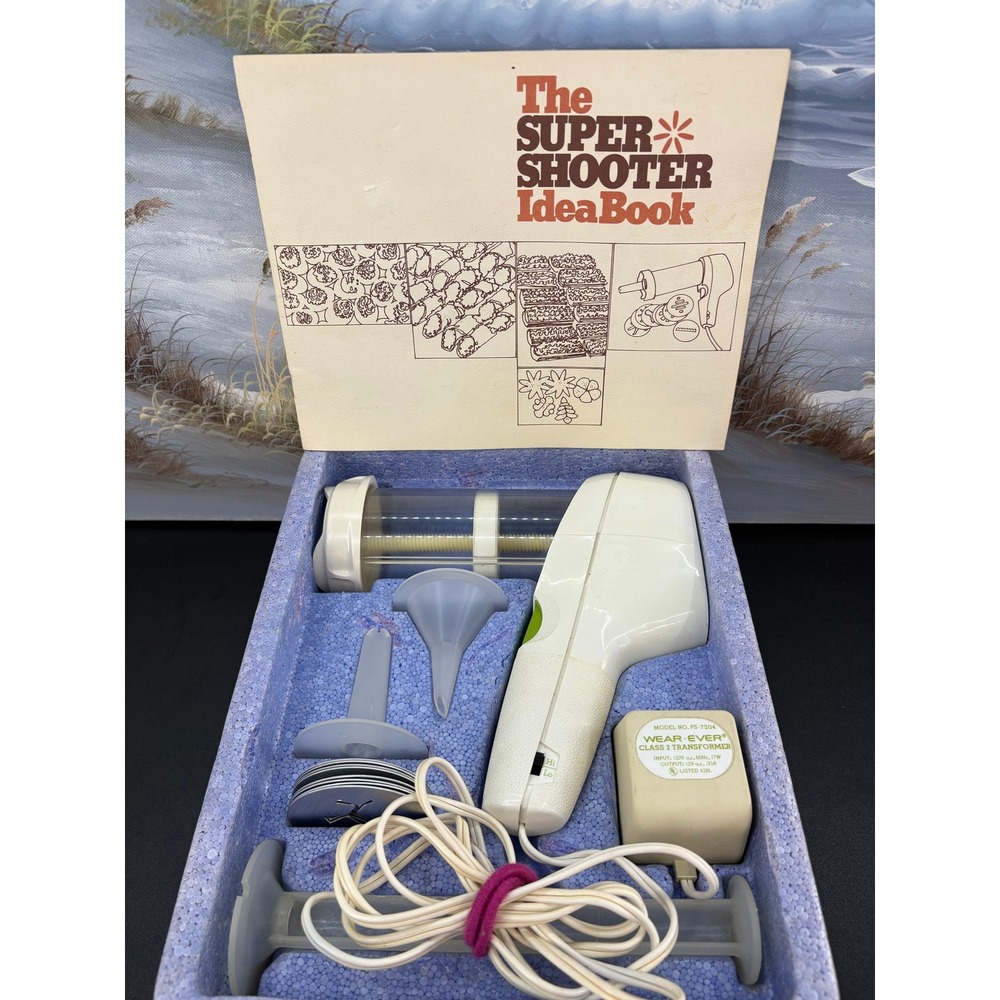 Vintage Wear-Ever Super Shooter Electric Cookie Press Candy Maker 70001 Boxed